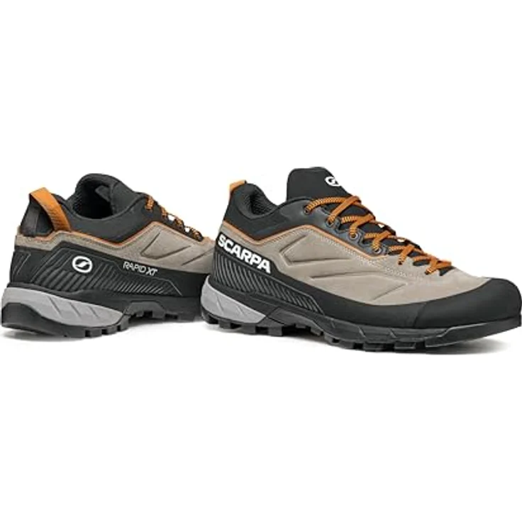 Scarpa Rapid XT, Zustiegsschuhe mit griffiger Sohle und Fersenabsatz, taupe - rust orange, EU 43 – Bild 8
