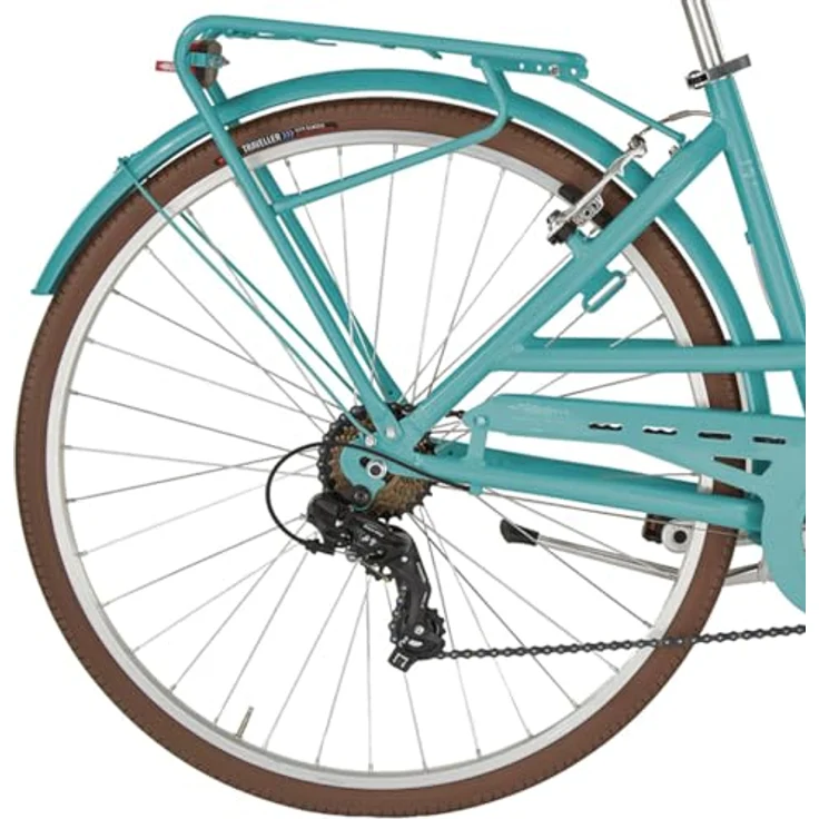 Alpina Bike Free Time, Cityrad für Damen, Aquamarin, 28 Zoll, mit Stahlgabel und Shimano RS-36 Schalthebel – Bild 4