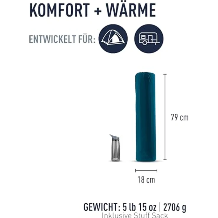Sea To Summit Comfort Deluxe Self Inflating Mat, selbstaufblasende Isomatte mit 10 cm Dicke, bis -17 °C geeignet, leichte DeltaCored™-Technologie – Bild 2