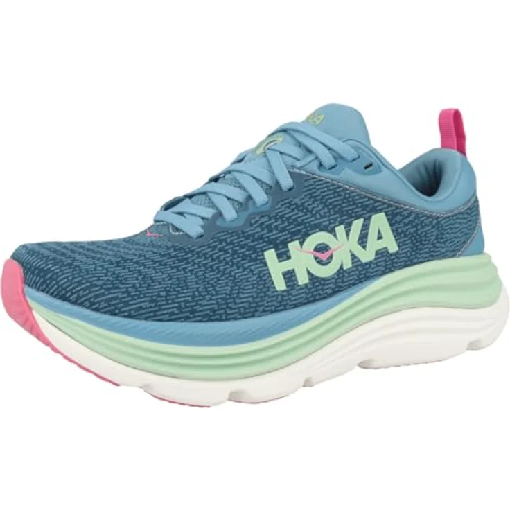 Hoka Gaviota 5, Damen Laufschuhe mit Active Foot Frame-Technologie und atmungsaktivem Jacquard-Obermaterial, Blau, 40 2/3 – Bild 4