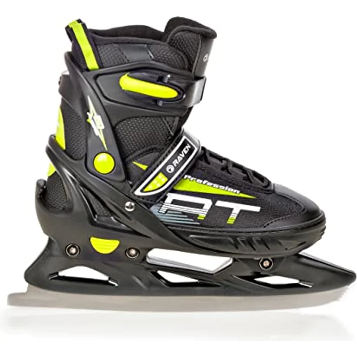 RAVEN Profession 2in1 Schlittschuhe Inlineskates, verstellbar für Kinder und Erwachsene, Black/Lime, Größen 38-42 (25cm-27,5cm), mit Triple-Vent-System und sicherem Verschlusssystem – Bild 5