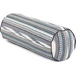 Bodhi Yoga Bolster Ø 23 cm | Ethno Collection | Runde Yogarolle aus 100% Baumwolle | Dinkelfüllung aus Bio-Dinkelspelzen | Yogakissen für Pilates & Yin Yoga | Yogabolster aus Ikat-Webstoff