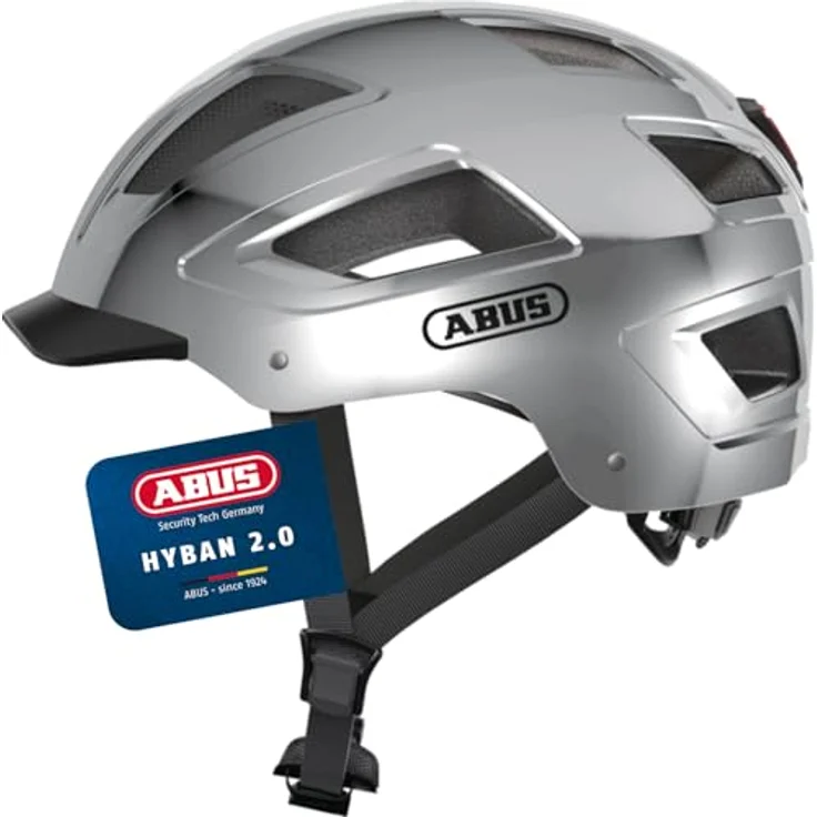 Abus Hyban 2. 0 Fahrradhelm - Chrome/Silver 52 - 58 cm – Bild 2
