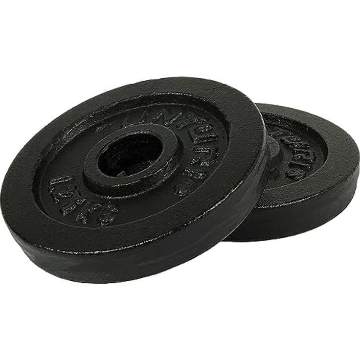 Tunturi Gewichte für Hanteln 2 x 1,25 kg, Hantelgewichte für 30 mm, Gusseisen