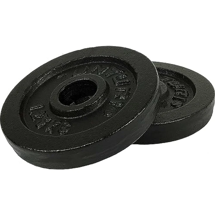 Tunturi Gewichte für Hanteln 2 x 1,25 kg, Hantelgewichte für 30 mm, Gusseisen – Bild 1