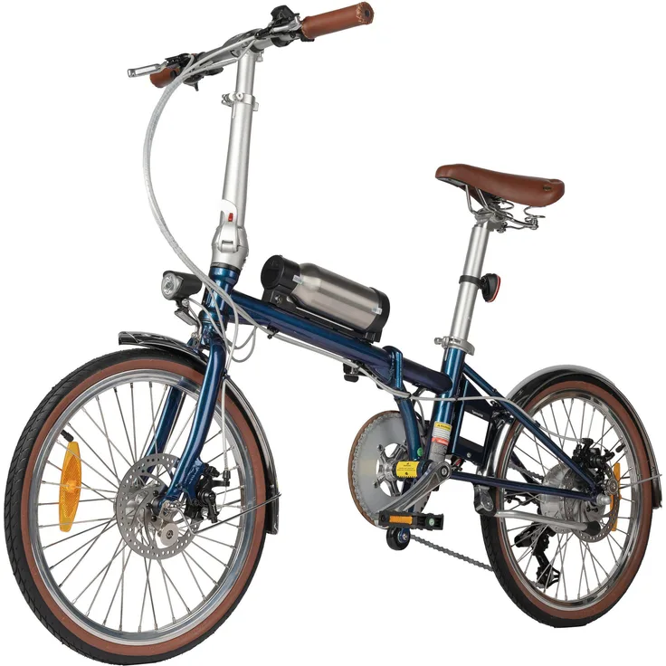 VANKEL E-Bike Smart 20 Faltbares E-Fahrrad 190Wh Pedelec, 36V 5,2Ah, 60 km Reichweite, 7-Gang Shimano, Scheibenbremsen, Kettenschaltung