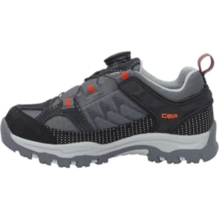 CMP Kids Kiruna Low Fitgo Wanderschuhe, wasserdicht mit FitGo-Verschlusssystem, grau-orange, Größe 35 – Bild 3