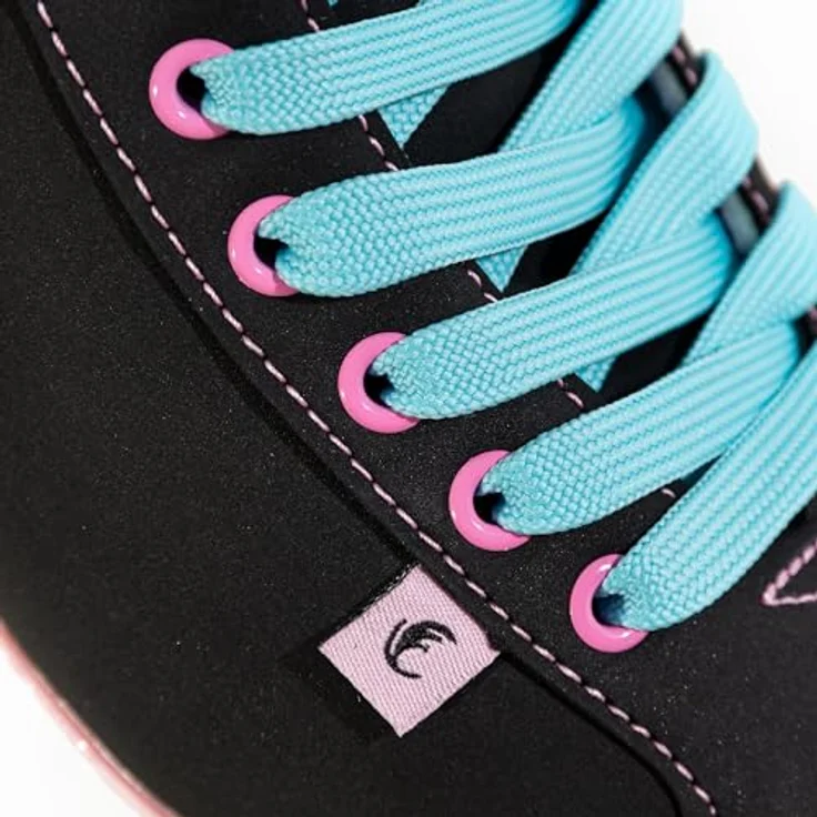 Chaya Lifestyle Rollerskates Melrose - 39, Veganfreundlich in Schwarz/Rosa mit Glasfaserverstärktem Teller – Bild 9
