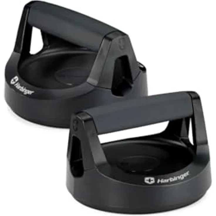 Harbinger Push Up Pro Liegestützgriffe, ergonomische Drehgriffe, schwarz, One Size