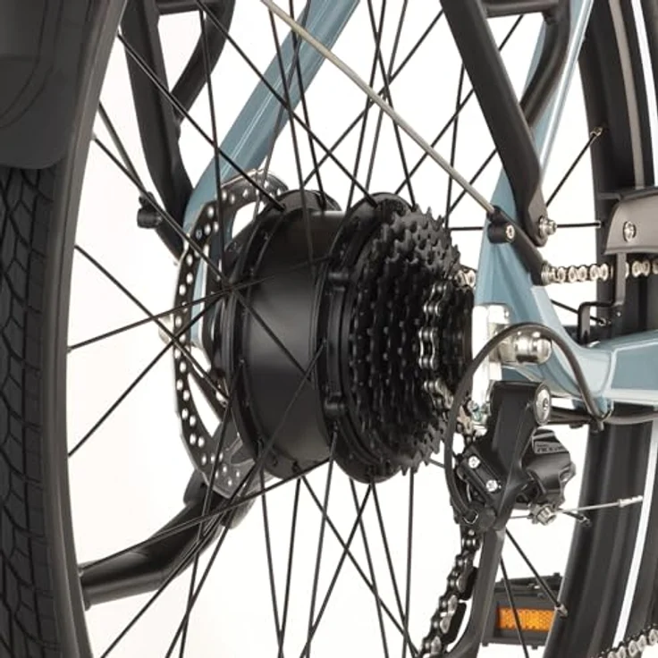 FISCHER E-Bike Trekking MOVE 01 T, Trapezrahmen 50 cm, 474 Wh Akku, Heckmotor, 8-Gang Kettenschaltung, blau glänzend – Bild 5