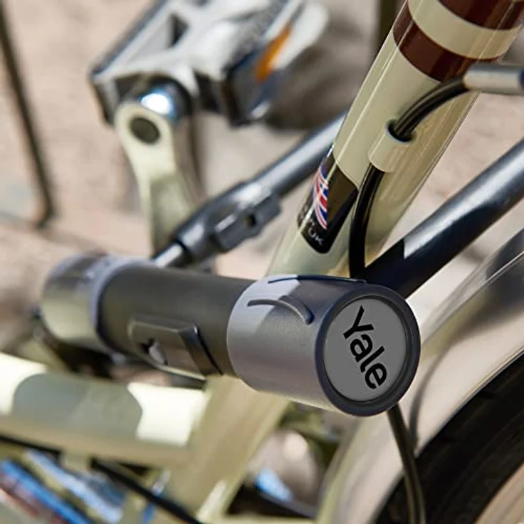 Yale Hochsicherheits-U-Schloss mit Sicherheitskabel, 120 cm, ultrastarker Bügel, schwarz – Bild 6