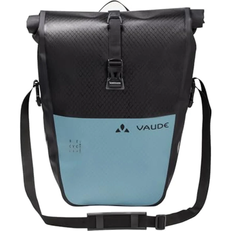 Vaude Aqua Back Single, 24 l Gepäckträgertasche, wasserdicht, recycelte Materialien, anpassbarer Rollverschluss, Fittingsystem QMR 2.0 – Bild 4