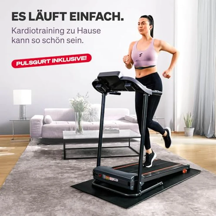 Sportstech F10 Klappbar Laufband für Zuhause - Deutsches Qualitätsunternehmen | App-Funktion + Schmierfunktion + 13 Programme | 1PS Geschwindigkeit bis zu 10 km/h | Steigung 120 kg Max – Bild 5