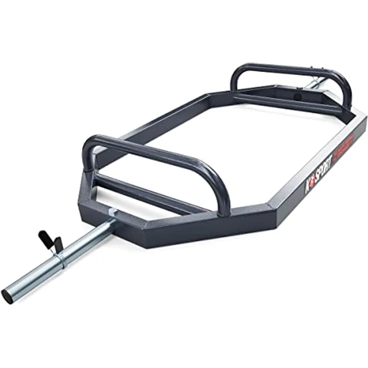 K-Sport: Trap Bar 150cm mit 30mm Aufnahme I Hexagon Stange I Hexagon-Bar I Trizeps-Stange I Olympische Hantelstange bis 200kg belastbar