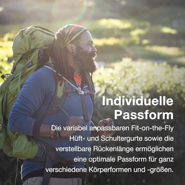 Osprey Aether 55 Deep Acorn Red S/M, Wanderrucksack mit variabler Passform und atmungsaktiver Rückenplatte – Bild 3