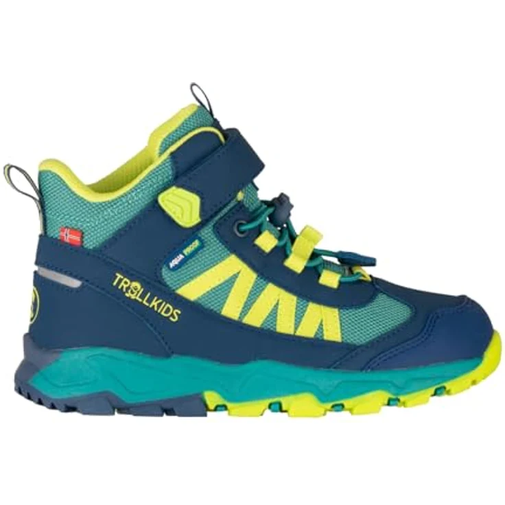 TROLLKIDS Kids Tronfjell Hiker Mid Wanderschuh, knöchelhoch, wasserdicht, Schnellschnürung mit Klettriegel, reflektierendes Element – Bild 8