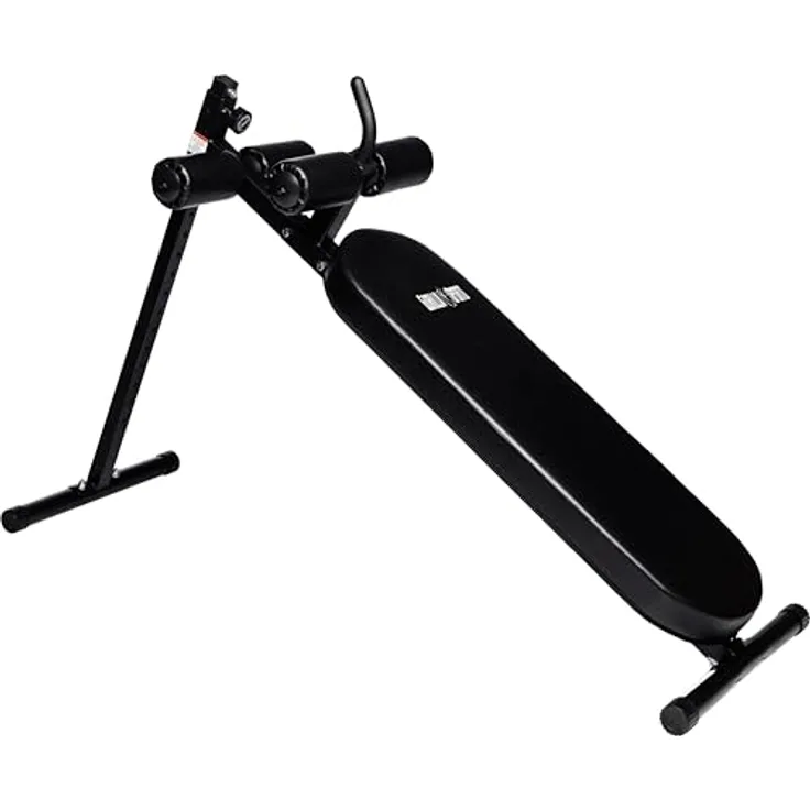 GORILLA SPORTS® Sit Up Bank - Verstellbar, gepolsterte Beinfixierung, Max. Load 200kg, aus Stahl, Schwarz - Trainingsbank, Bauchtrainer, Hantelbank, Fitnessbank, Rückentrainer, Sit-Up
