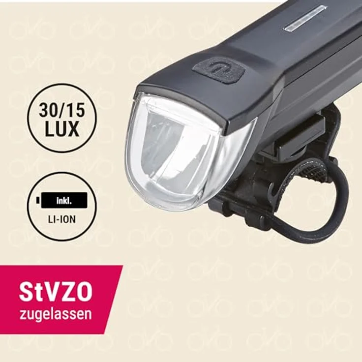 PROPHETE Fahrrad-Frontlicht Prophete LED-Rücklicht – Bild 2