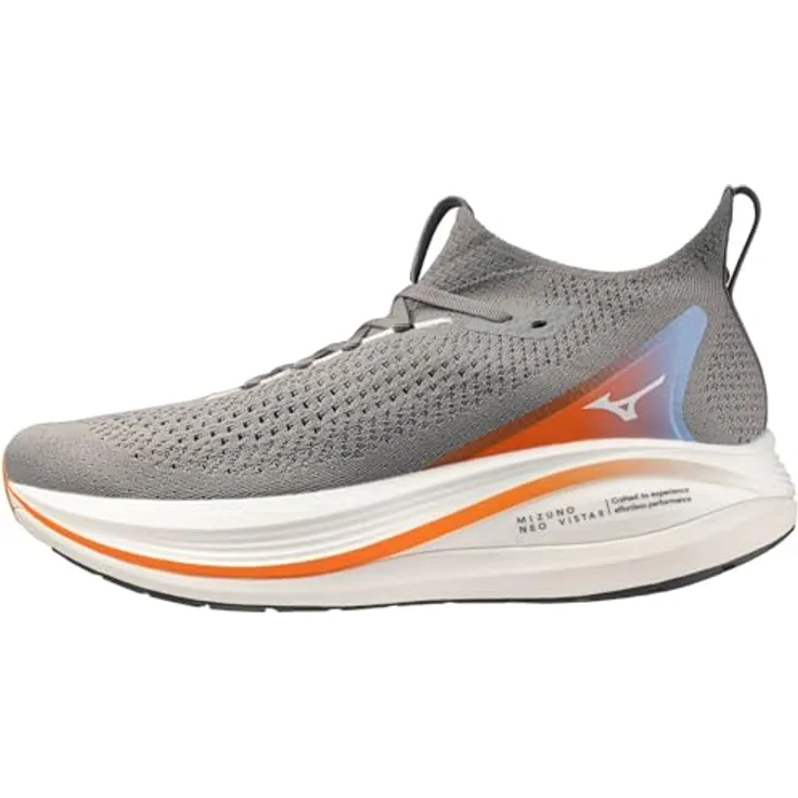 Mizuno NEO VISTA 2 J1GC2534, Herren Laufschuhe in Grau mit fortschrittlichem Dämpfungssystem und atmungsaktiven Materialien, Größe 47