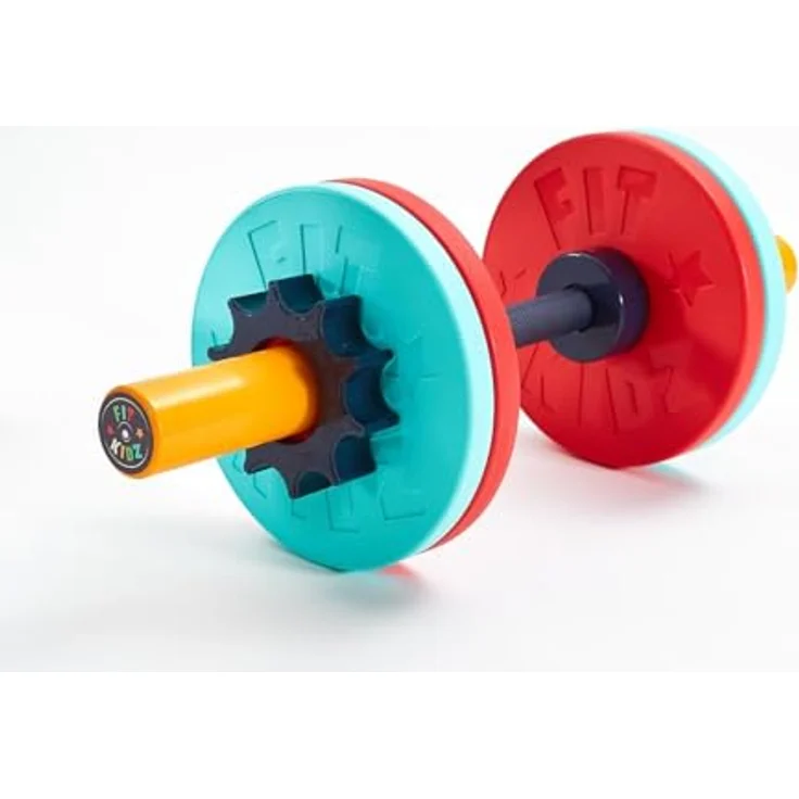 prfrm. Fit Kidz Dumbell & Bumper Plate Set - Kinder-Kurzhantel in bunten Farben für aktiven Spielspaß und Fitness – Bild 1