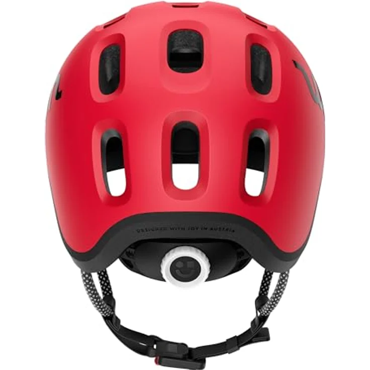 woom Ready Kinderhelm, Verstellbarer und pinch-freier Helm mit reflektierenden Details für Radfahren, Rollschuhlaufen und Scooterfahren, für Jungen und Mädchen (1-14 Jahre), Rot, X-Small – Bild 5
