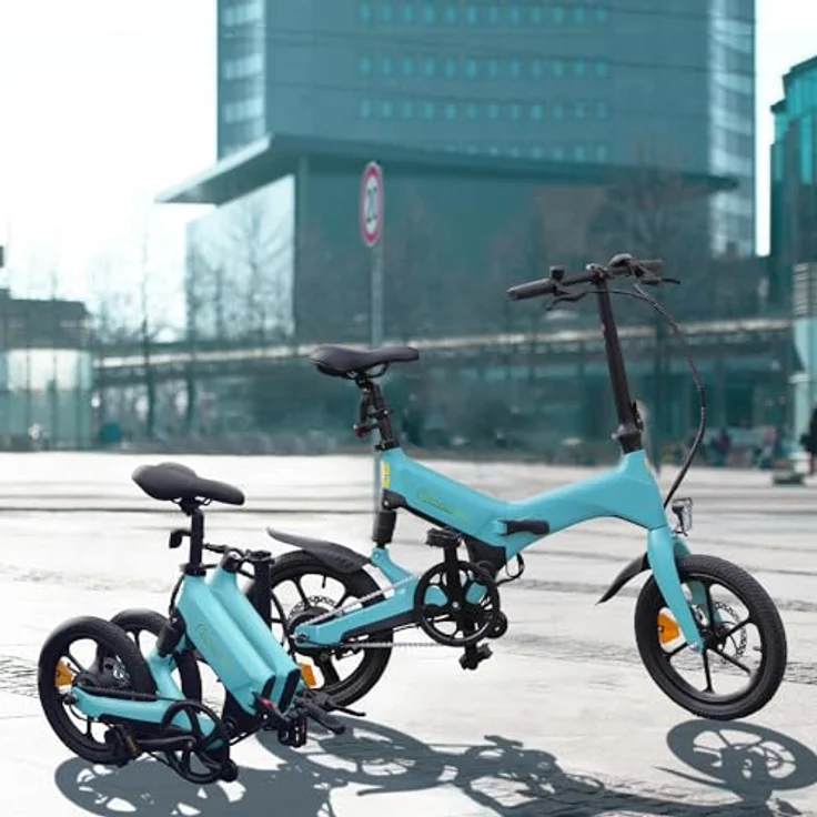 SachsenRAD E-Folding Race Bike F12 | IF Design Gewinner | Magnesiumrahmen nur 19Kg Ultraleicht | Elektrofahrrad Ebike Damen Herren 2-Stufige Teleskopsattelstütze Klapprad Bike mit StVZO-Zulassung Blau – Bild 2