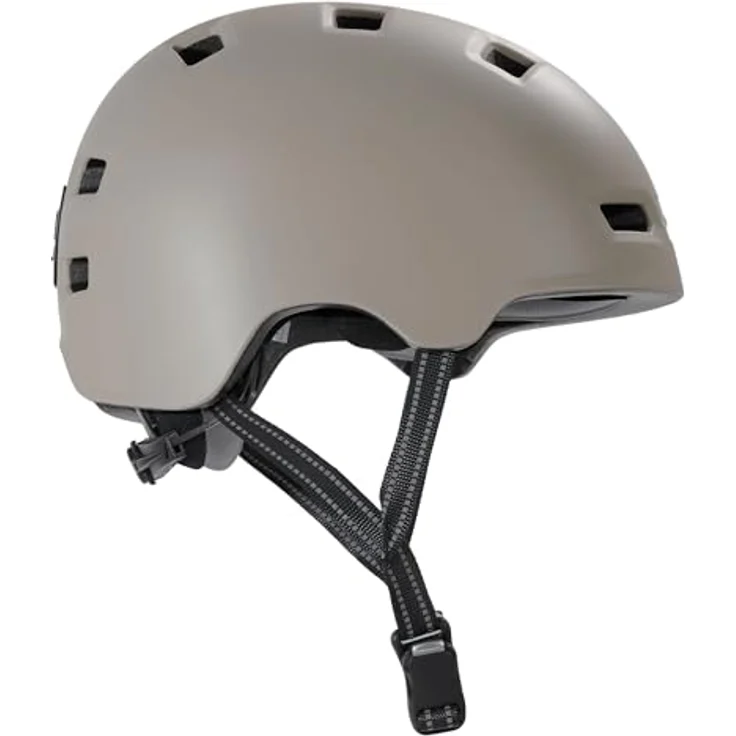 Crazy Safety Velohelm Matt Sand, Fahrradhelm für 57-61 cm mit Belüftung und verstellbarem Gurt – Bild 3
