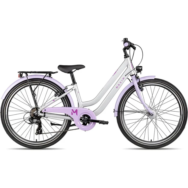 Maxim Kinderfahrrad Maxim Luna 24-7, 7 Gang Shimano Tourney Kettenschaltung, V-Brake, Straßenausstattung, violett/rosa