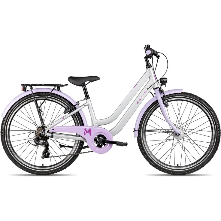 Maxim Kinderfahrrad Maxim Luna 24-7, 7 Gang Shimano Tourney Kettenschaltung, V-Brake, Straßenausstattung, violett/rosa