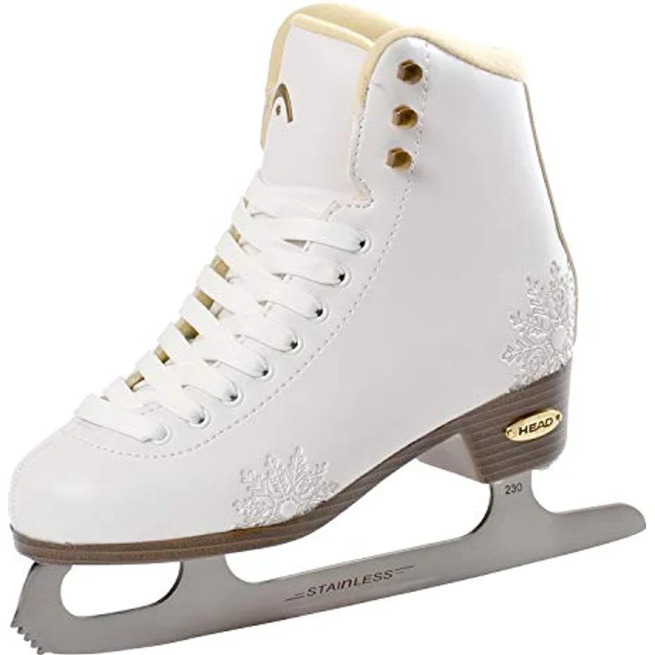 HEAD Eiskunstlauf Schlittschuhe Amber I Damen mit Edelstahlkufe und Schneeflocken-Design, ideal für Einsteigerinnen - Weiß – Bild 4