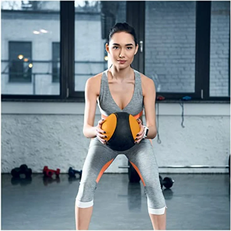 Sport-Tec Medizinball-Set 5-TLG., 1-5 kg, hochwertiger Kunststoff, vielseitiges Ganzkörpertraining, inkl. Ständer – Bild 5