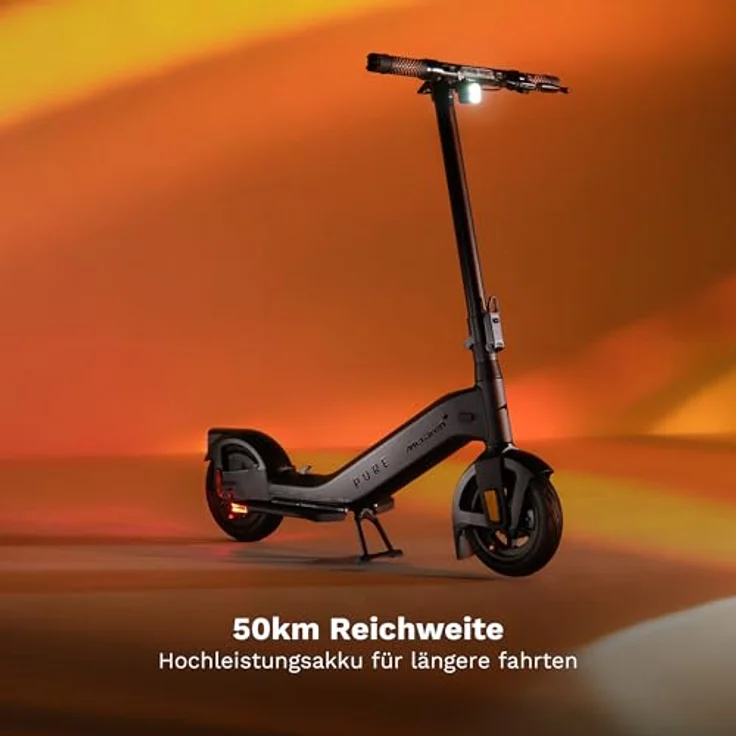 Pure McLaren E Scooter Schwarz – Max. 20 km/h, 50 km Reichweite, Ergonomische Fahrposition, Straßenzulassung – Bild 4