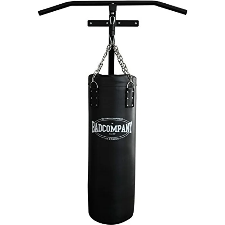 Bad Company Klimmzugstange, Boxsack und Wandhalterung im Set I gefüllter Sandsack 90 x 30 cm (23 kg) inkl. Stahlkette und Befestigungsmaterial I BCA-109 – Bild 2