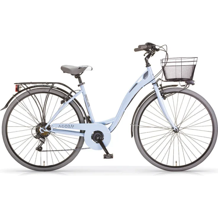 MBM Citybike NEW Agorà 28 Zoll, hellblau mit SHIMANO 6-Gang Kettenschaltung