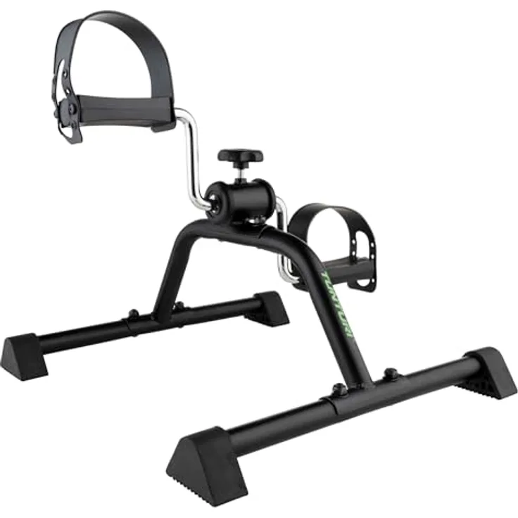 Tunturi Mini Bike Basic, Pedaltrainer für Arme und Beine, verstellbarer Widerstand, kompakt und leise, schwarz