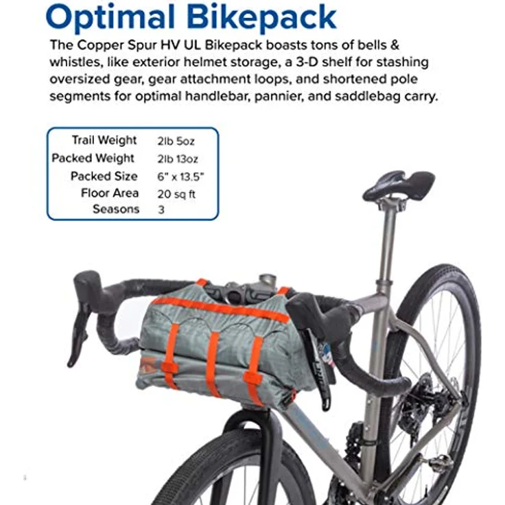 Big Agnes Copper Spur HV UL1 Bikepack, Zelt für 1 Person mit ultraleichtem Design, grau/silber – Bild 4