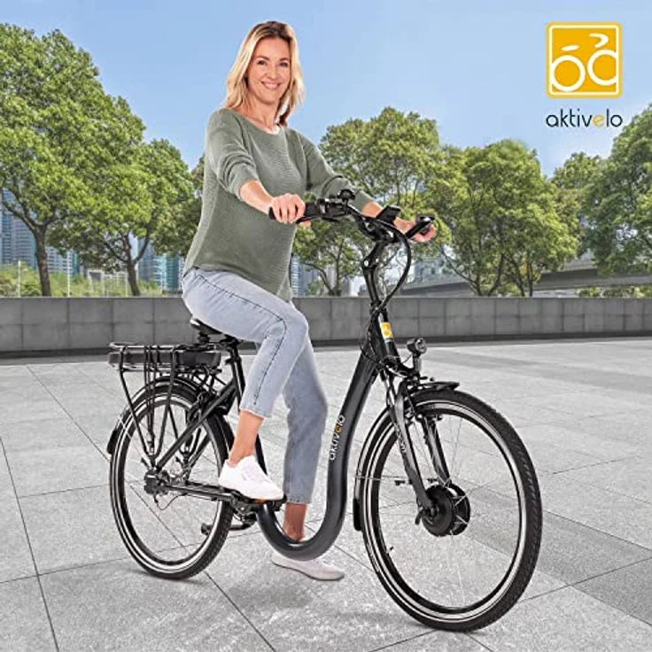 aktivelo Elektrofahrrad, Alu Tiefeinsteiger City E-Bike 26 Zoll, Samsung Akku, 110 km Reichweite, für Damen und Herren - Preisvergleich – Bild 2
