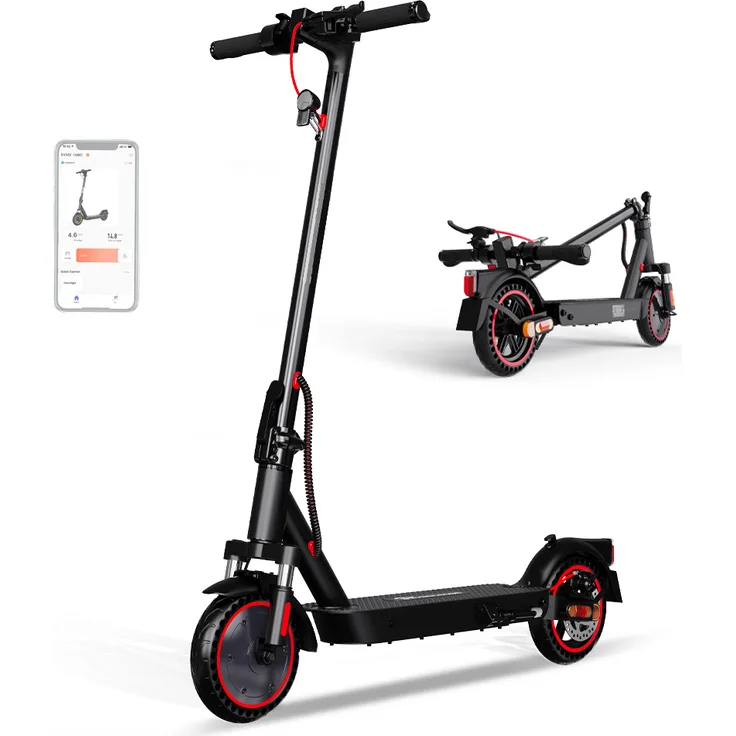 RCB 8.5 Zoll E Scooter mit Straßenzulassung Max.30km Doppelstoßdämpfer 20km/h 7.8Ah, Schwarz/Blau/Rot/Grau