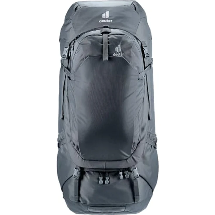 deuter Voyager 65+10 Reiserucksack mit Contact-Rückensystem, Transport-Cover und Daypack, schwarz – Bild 2
