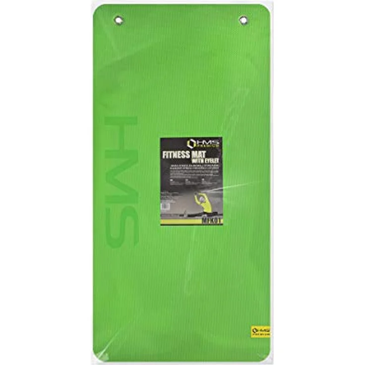 HMS Fitnessmatte rutschfest für Yoga und Pilates, extrem dick 110 x 55 x 1,5 cm aus EVA Schaumstoff, mit Ösen zum Aufhängen, Grün – Bild 5