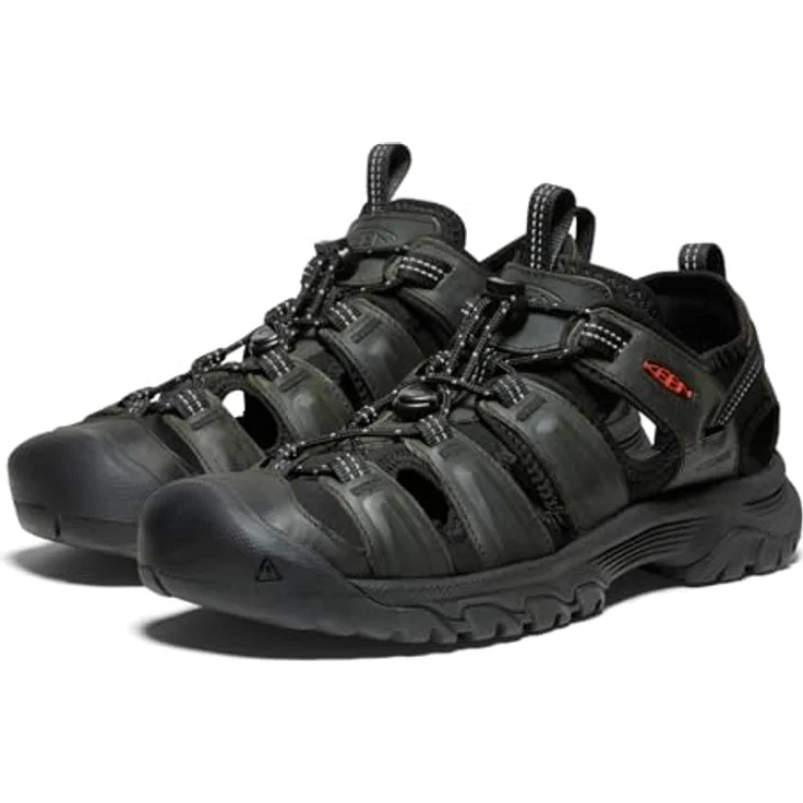KEEN Targee III Sandale, Herren Schuhe mit EVA-Sohle und KEEN.ALL-TERRAIN Grip, schwarz, Größe 43 – Bild 4