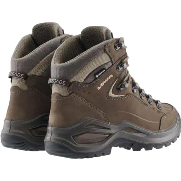 Lowa Renegade Evo Goretex Mid Wanderstiefel, grau, EU 36 1/2, 100% Leder, schnürbare Fußbekleidung, profiliertes Gummilaufsohlenprofil – Bild 4