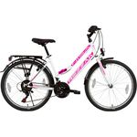 Rezzak 24 Zoll Fahrrad Mädchen Damen Kinder RH ca 42cm 21 Gang Shimano schaltung Weiss pink Neu-049