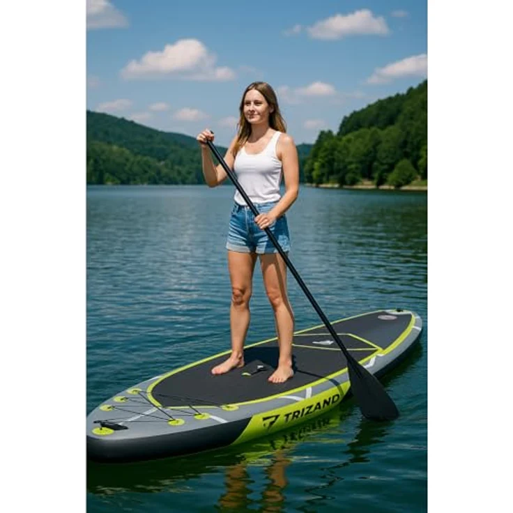 TRIZAND Trizand Sup Stand Up Paddling Board 350cm, inkl. Sitz, verstellbarem Paddel, Rucksack & Zubehör, Mehrschichtiges PVC, Stich- und Abriebfest – Bild 9