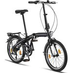 Licorne Bike CONSERES Premium Klapprad 20 Zoll Fahrrad für Herren Damen 6 Gang Schaltung Schwarz - Preisvergleich