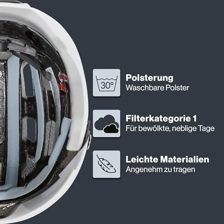 Uvex Sports Velohelm, sand-white matte, Kopfumfang 52-57 cm, mit Visiersystem und 19 Belüftungsöffnungen – Bild 3