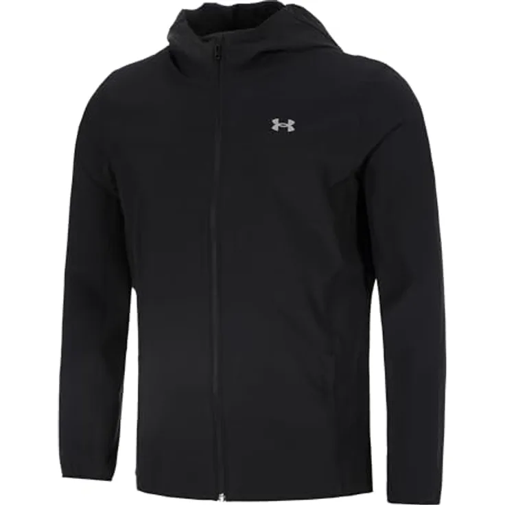 Under Armour Ua Velociti Pro Storm Jacket, wind- und wasserabweisende Laufjacke mit enganliegender Kapuze, schwarz, Größe XL