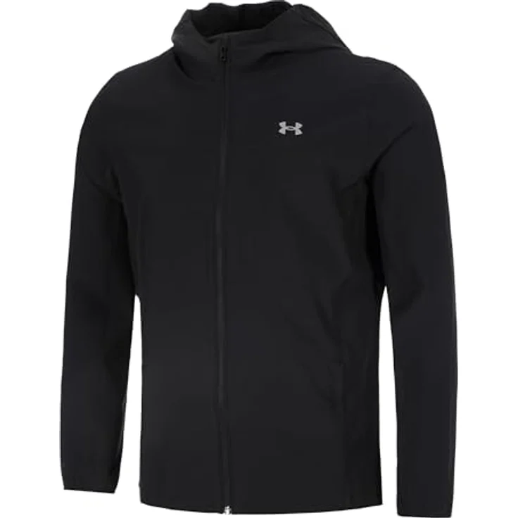 Under Armour Ua Velociti Pro Storm Jacket, wind- und wasserabweisende Laufjacke mit enganliegender Kapuze, schwarz, Größe XL – Bild 1
