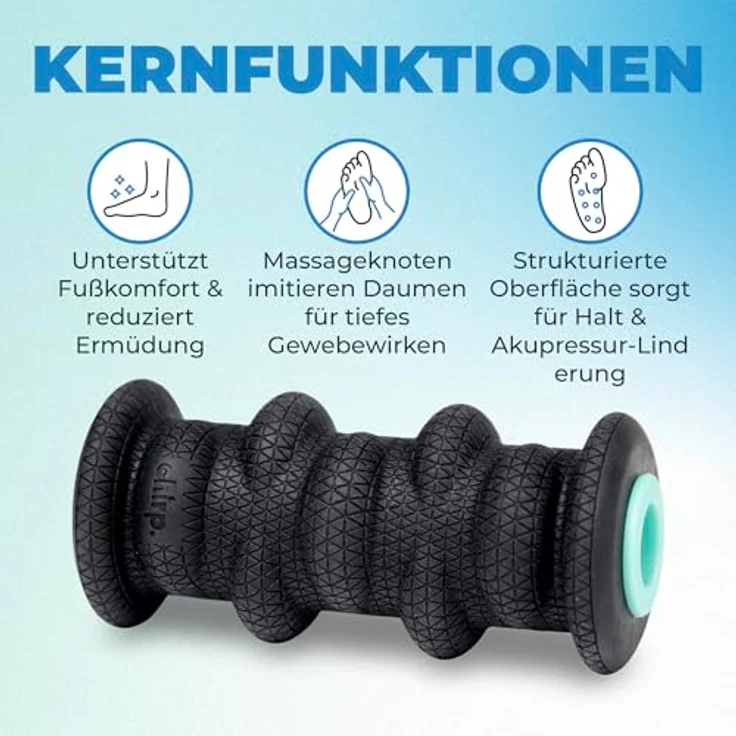 Chirp Chirp Wheel XR Fußmassageroller, 2-Zoll Massagegerät für gezielte Tiefengewebsmassage bei Plantarfasziitis und Fußermüdung, ergonomisches Design mit rutschfester Oberfläche – Bild 3