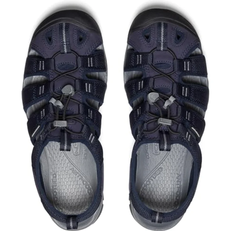 KEEN Clearwater Damen Wandersandalen, waschbares Polyestergewebe, Schnellzugschnürsystem, Sky Captain/Black, Größe 40.5 – Bild 5